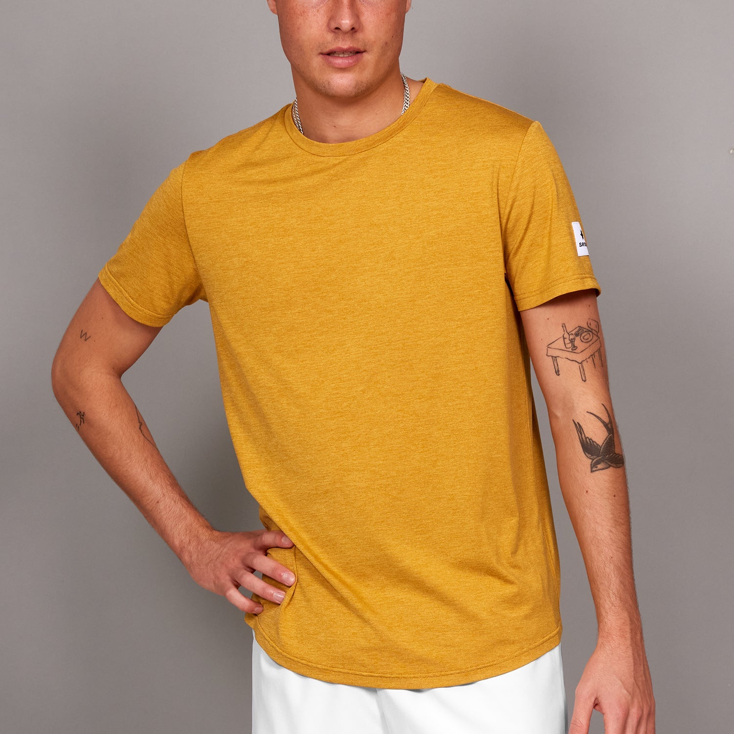 ランニングTシャツ LMRSS20c4004 Clean Pace T-shirt - Yellow [メンズ]