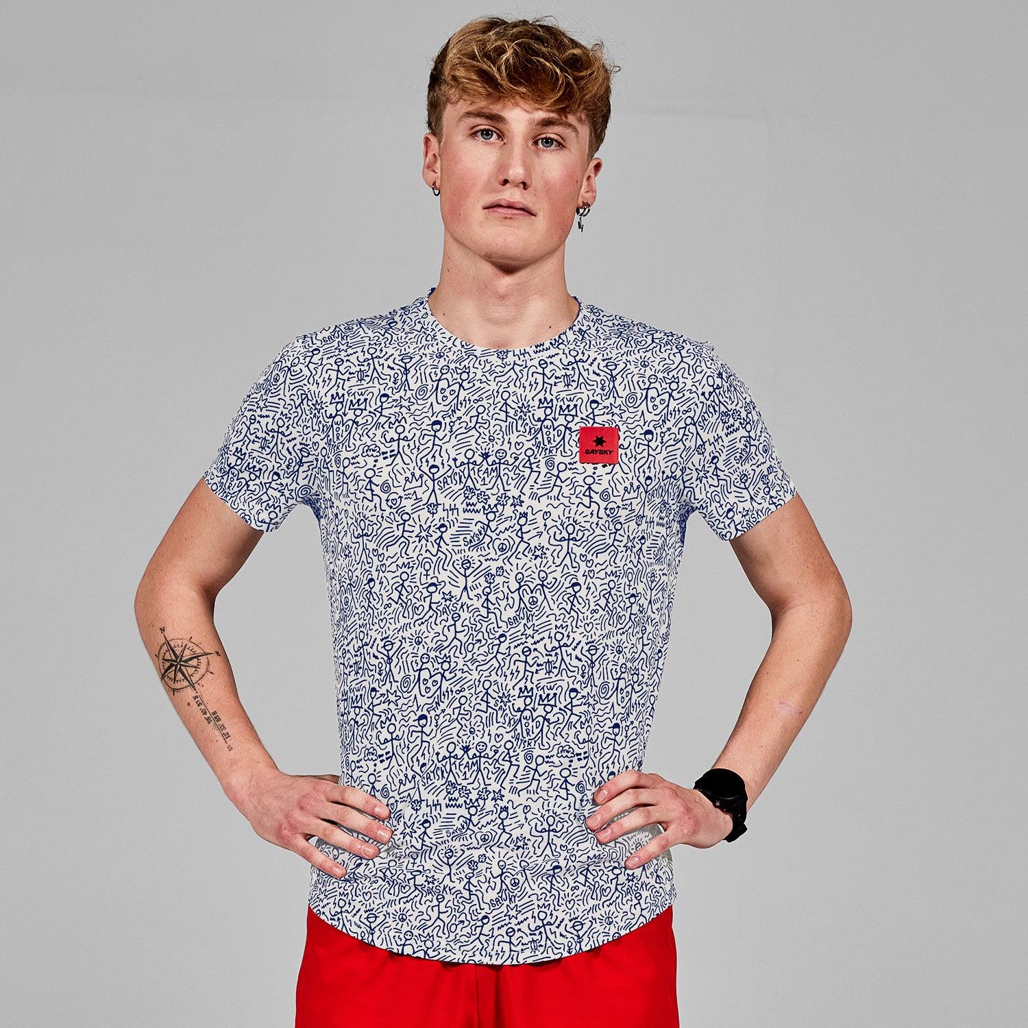 Saysky Stripe Combat T-shirt - Top4Running.com