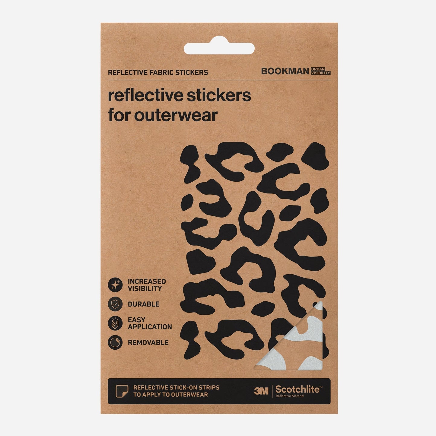 リフレクター BM-493 Reflective-stickers-for-outerwear 布用リフレクティブステッカー Reflective Stickers for Outerwear Leopard - Silver
