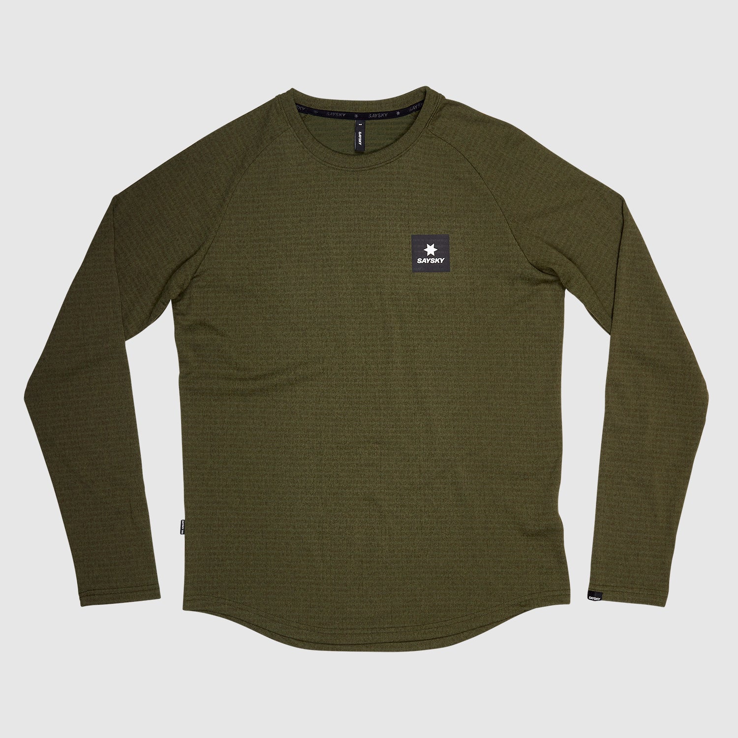 ■ 公式 ■ SAYSKY/セイスカイ ランニングTシャツ(ロングスリーブ) KMRFL02c3001 Blaze Longsleeve  Light-weight Fleece - Green [メンズ]