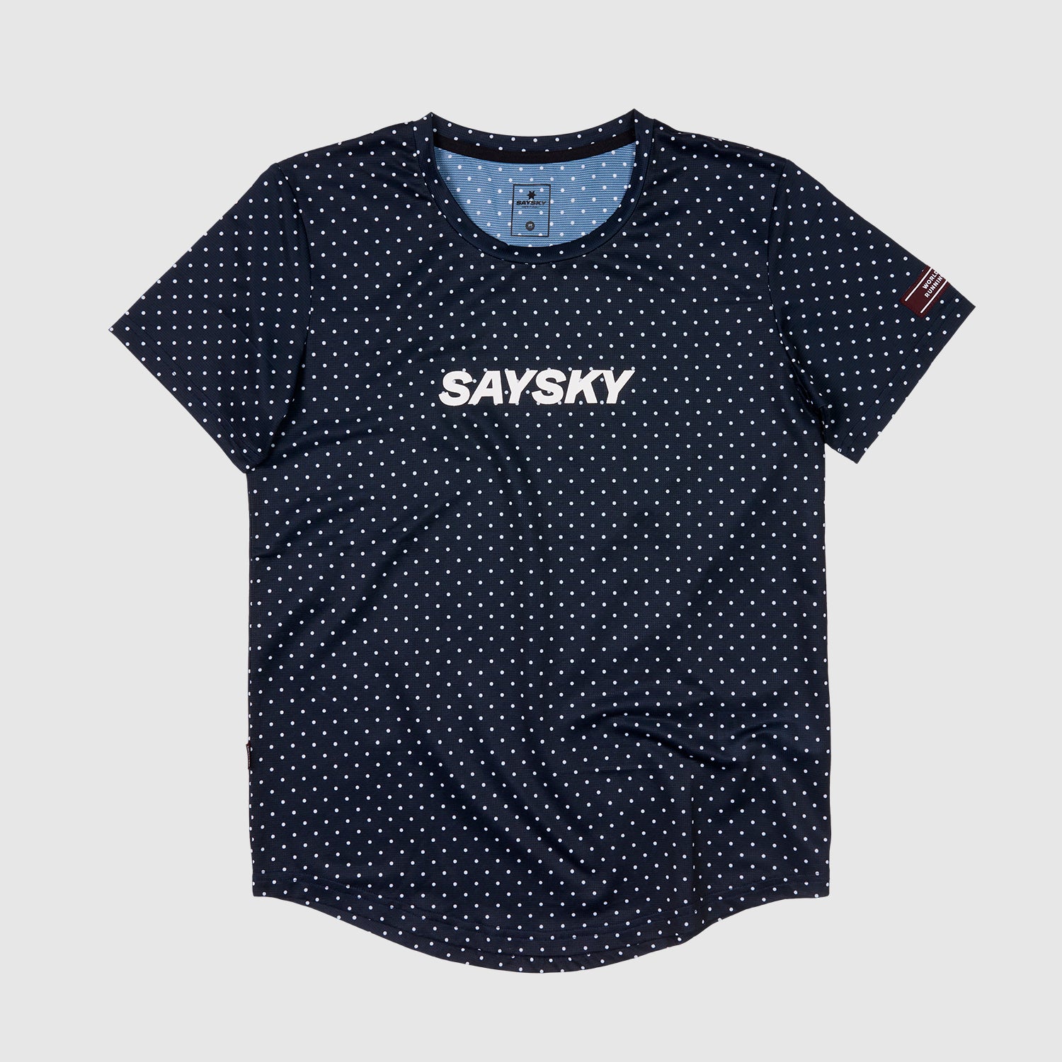  公式  SAYSKY/セイスカイ ランニングTシャツ IMRSS01 Polka Combat T-shirt Sky Captain  Polka Dot [ユニセックス] – STYLE BIKE