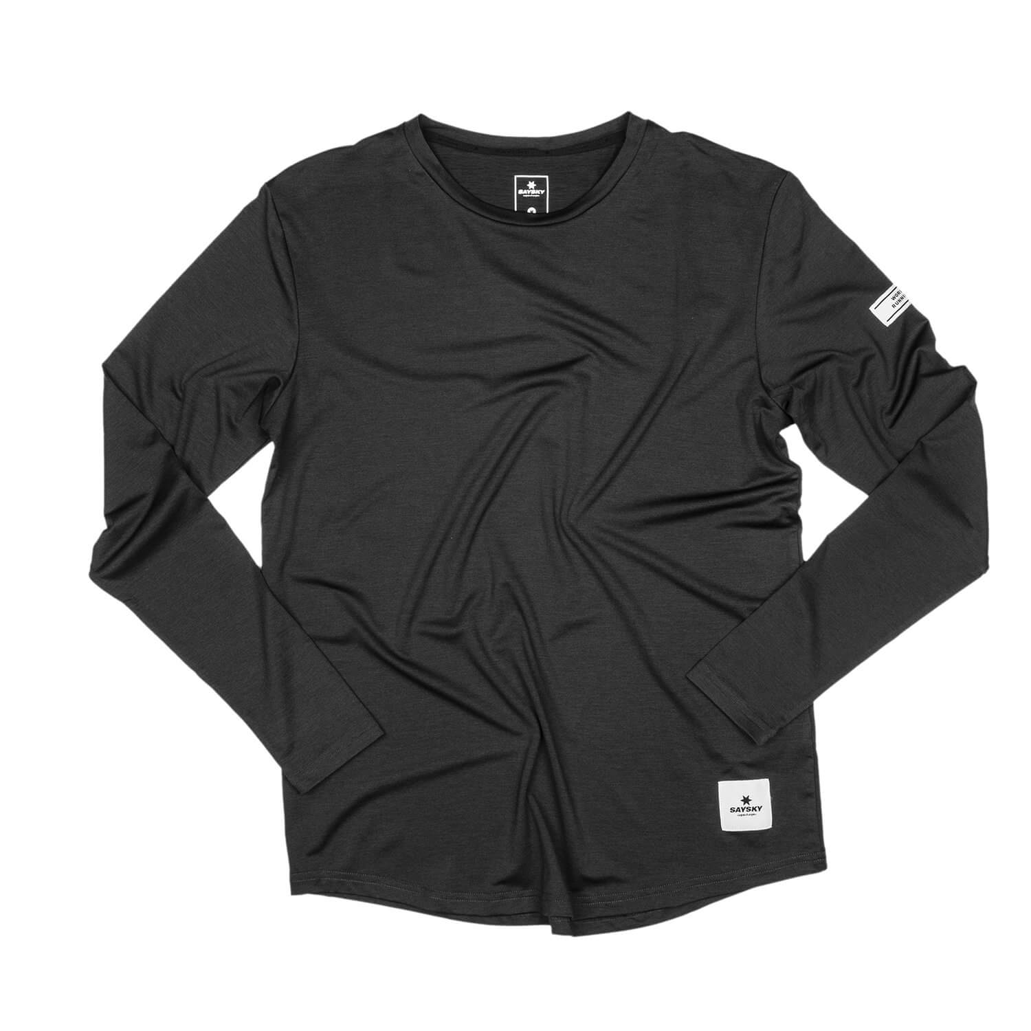 ■ 公式 ■ SAYSKY/セイスカイ ランニングTシャツ(ロングスリーブ) XMRLS01 Pace Longsleeve - Black  Melange [ユニセックス]