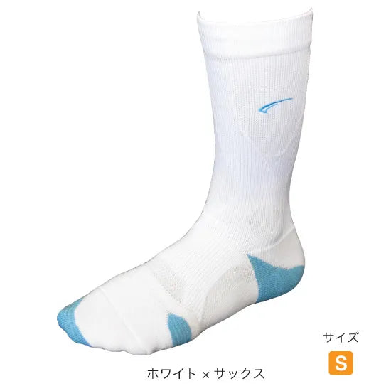 スポーツソックス FXG008SAX-S Fxg008whsa ゴルフ用ソックス 3dsox Golf - White/Sax [ユニセックス]