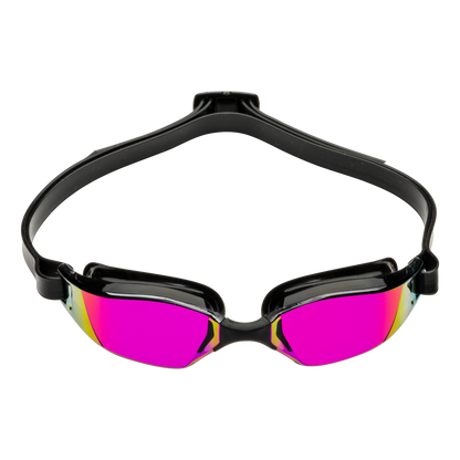 スイムゴーグル AQAS-197480 XCEED（エクシード） ミラーレンズ - Black/Black/Black-pink Titanium Mirror Lens [ユニセックス]