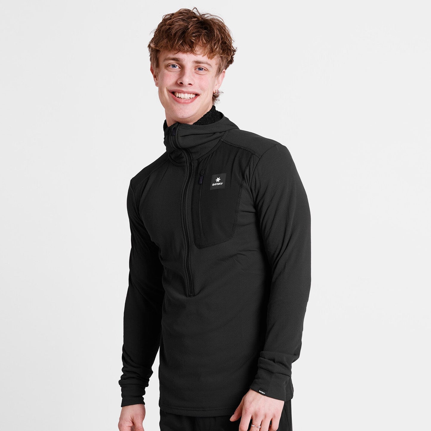 フリース SM35001c901 Combat Half Zip Fleece Hoodie - Black [メンズ]