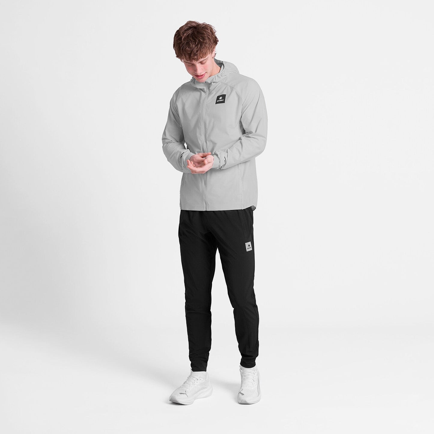 ランニングジャケット SM10001c610 Clean Pace Flex Hooded Jacket - Grey [メンズ]