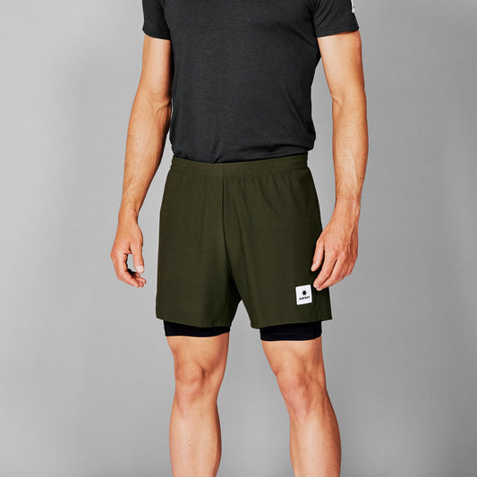 ランニングショーツ XMRSH20c301 2-in-1 Pace Shorts 5inch - Green [メンズ]