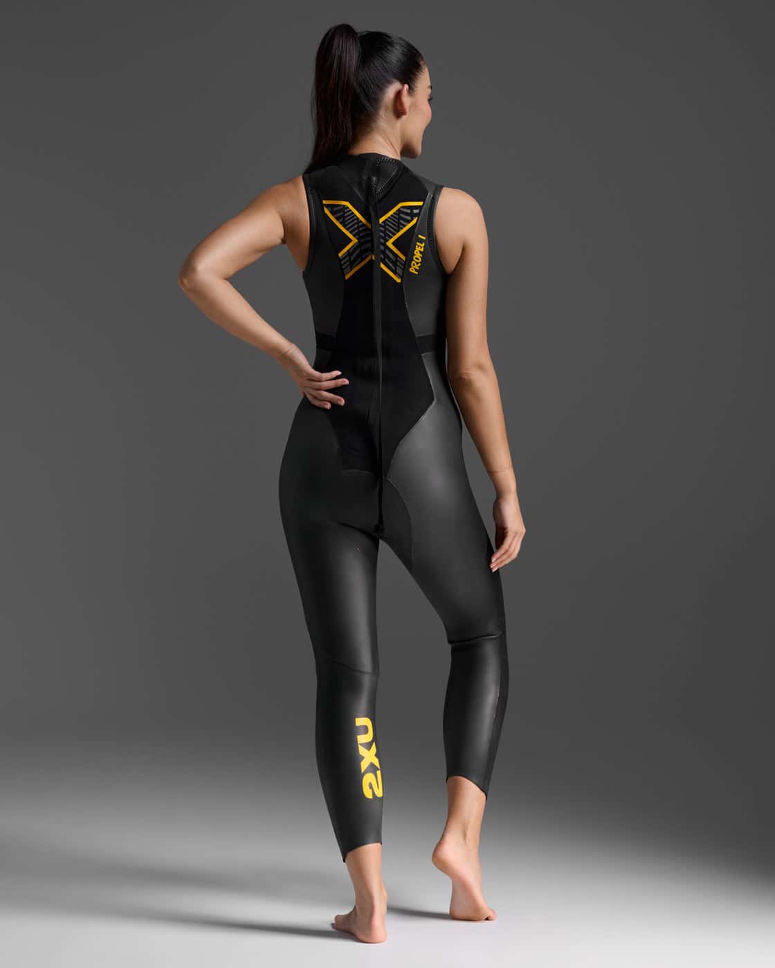 トライアスロン用ウェットスーツ WW4995c-BLK-ABN Propel P:1 Sleeveless Wetsuit プロペル P:1 スリーブレス - Black/Ambition Yellow [レディーズ]