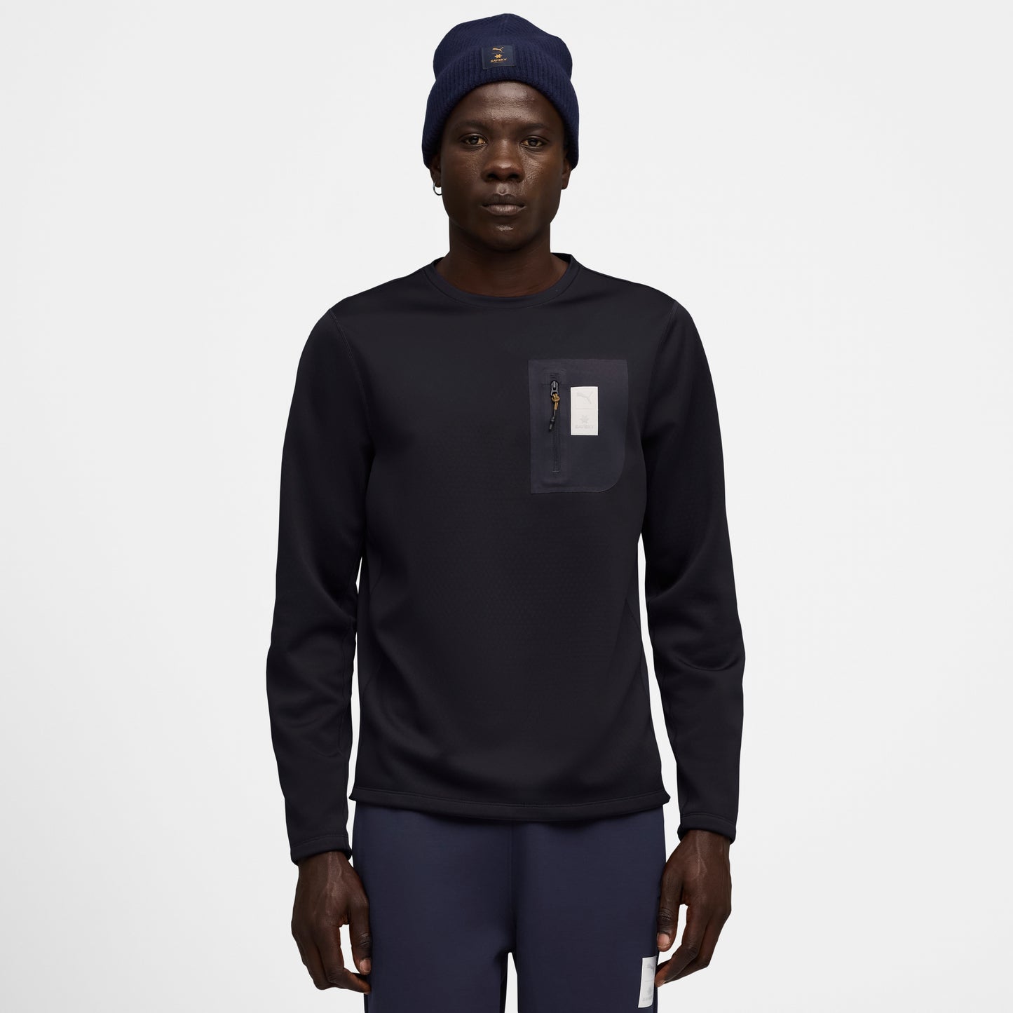 ランニングTシャツ（ロングスリーブ） P52823516 M Puma X SAYSKY Brushed LS - New Navy [メンズ]