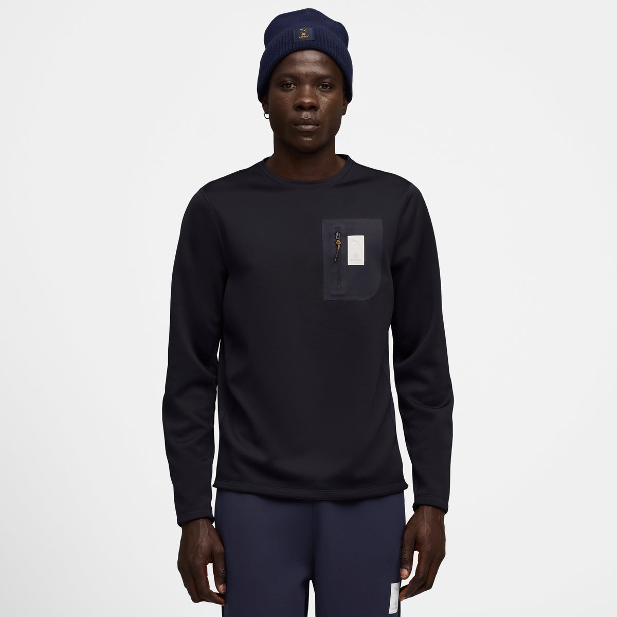 ランニングTシャツ（ロングスリーブ） P52823516 M Puma X SAYSKY Brushed LS - New Navy [メンズ]