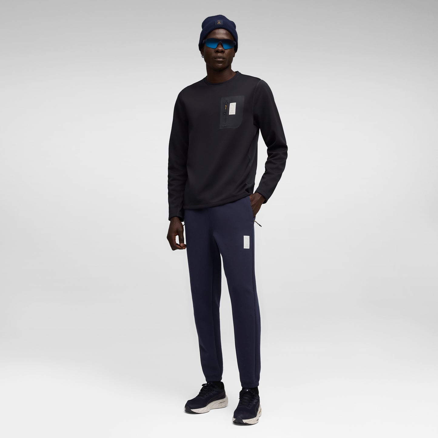 ランニングTシャツ（ロングスリーブ） P52823516 M Puma X SAYSKY Brushed LS - New Navy [メンズ]