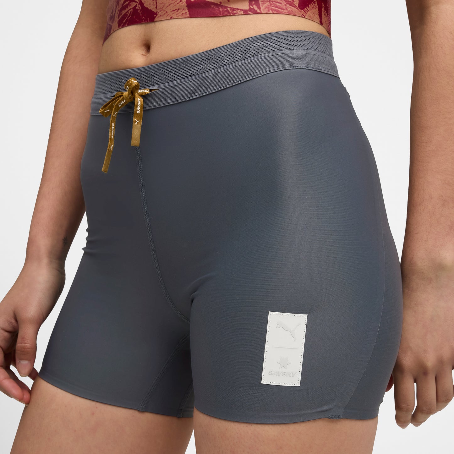 ランニングタイツ P52755844 W Puma X SAYSKY Short Tight - Dusky Gray [レディーズ]