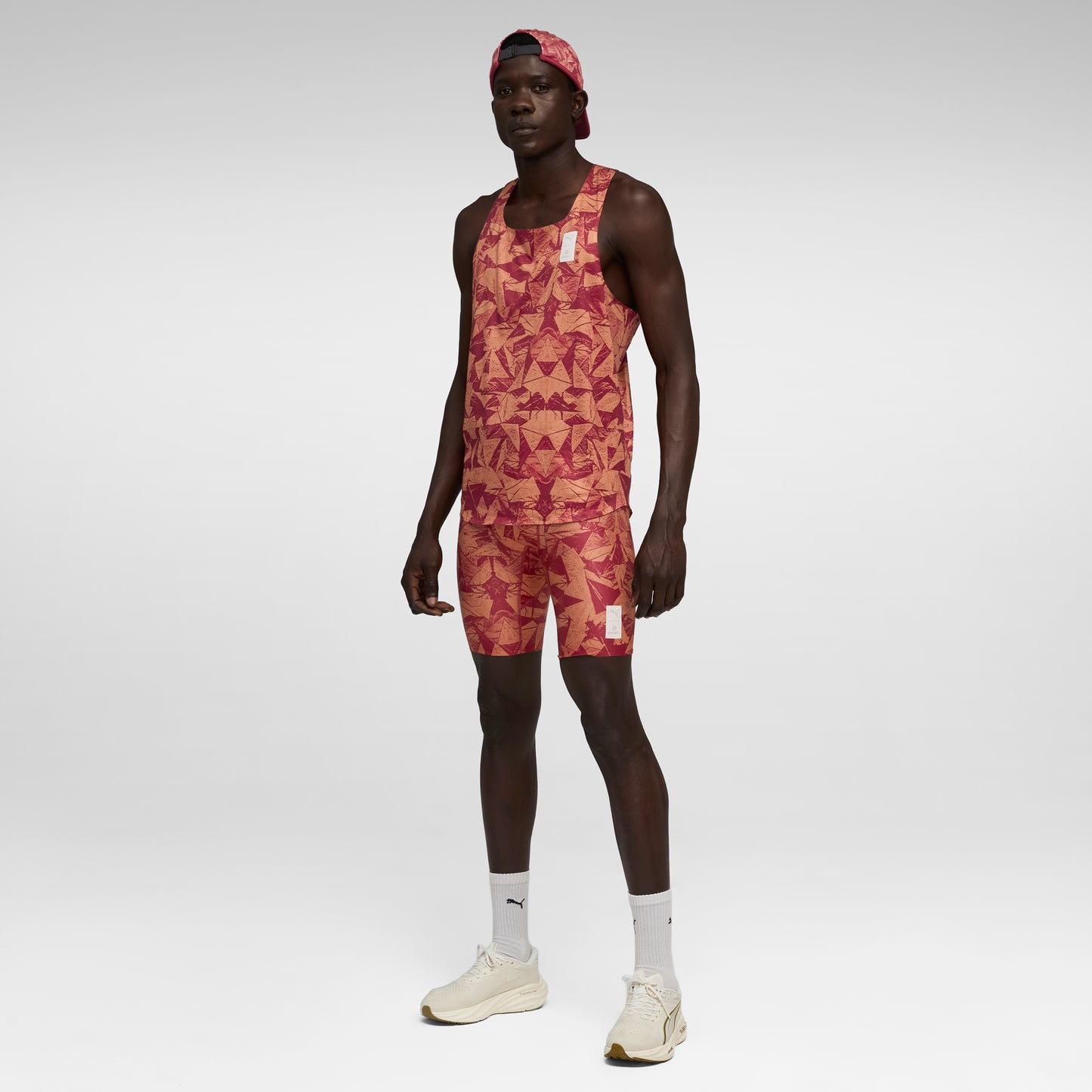 レースシングレット P52822790 M Puma X SAYSKY Singlet Aop - Team Regal Red [メンズ]