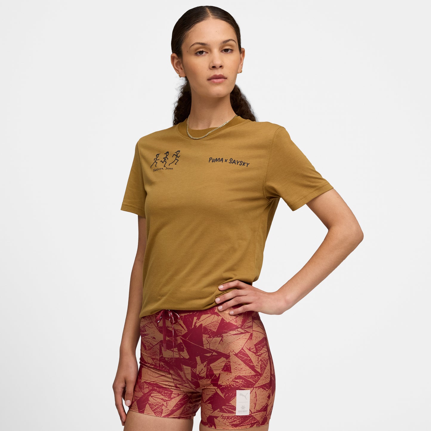 ランニングTシャツ P52823369 Unisex Puma X SAYSKY SS Tee - Honey Butter [ユニセックス]