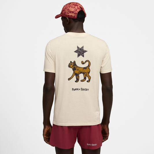 ランニングTシャツ P52823387 Unisex Puma X SAYSKY SS Tee - Alpine Snow [ユニセックス]