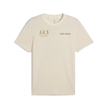 ランニングTシャツ P52823387 Unisex Puma X SAYSKY SS Tee - Alpine Snow [ユニセックス]