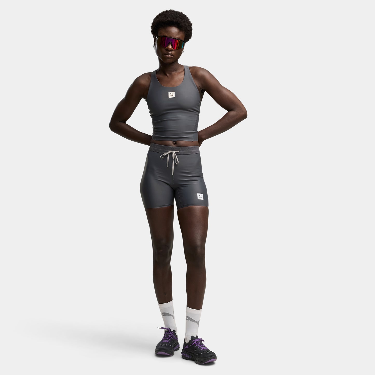 ショートタイツ P52899699 W Puma X SAYSKY 5inch Short Tights - Strong Gray [レディーズ]