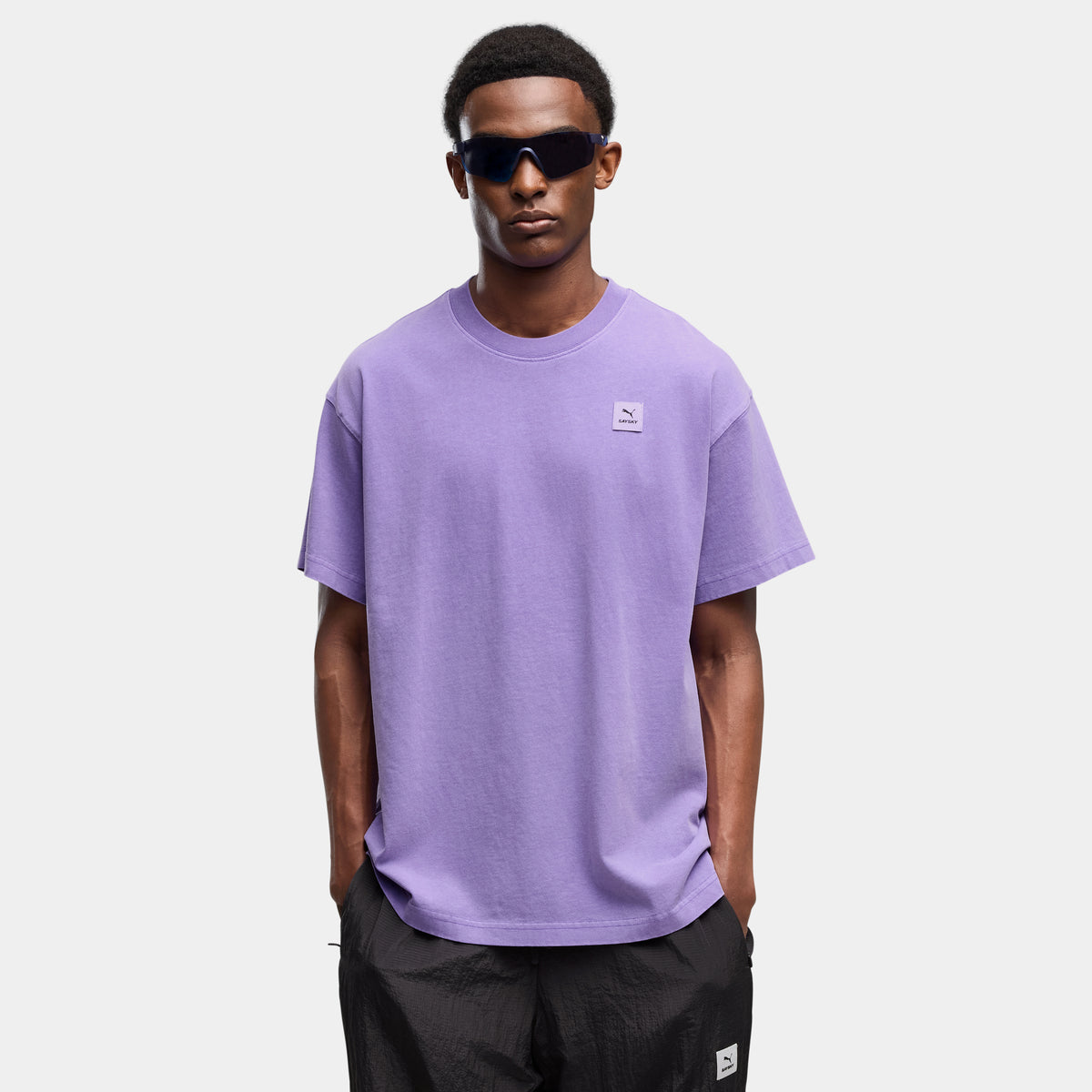 ランニングTシャツ P52901546 Unisex Puma X SAYSKY Graphic Team Tee - Lavender Alert [ユニセックス]