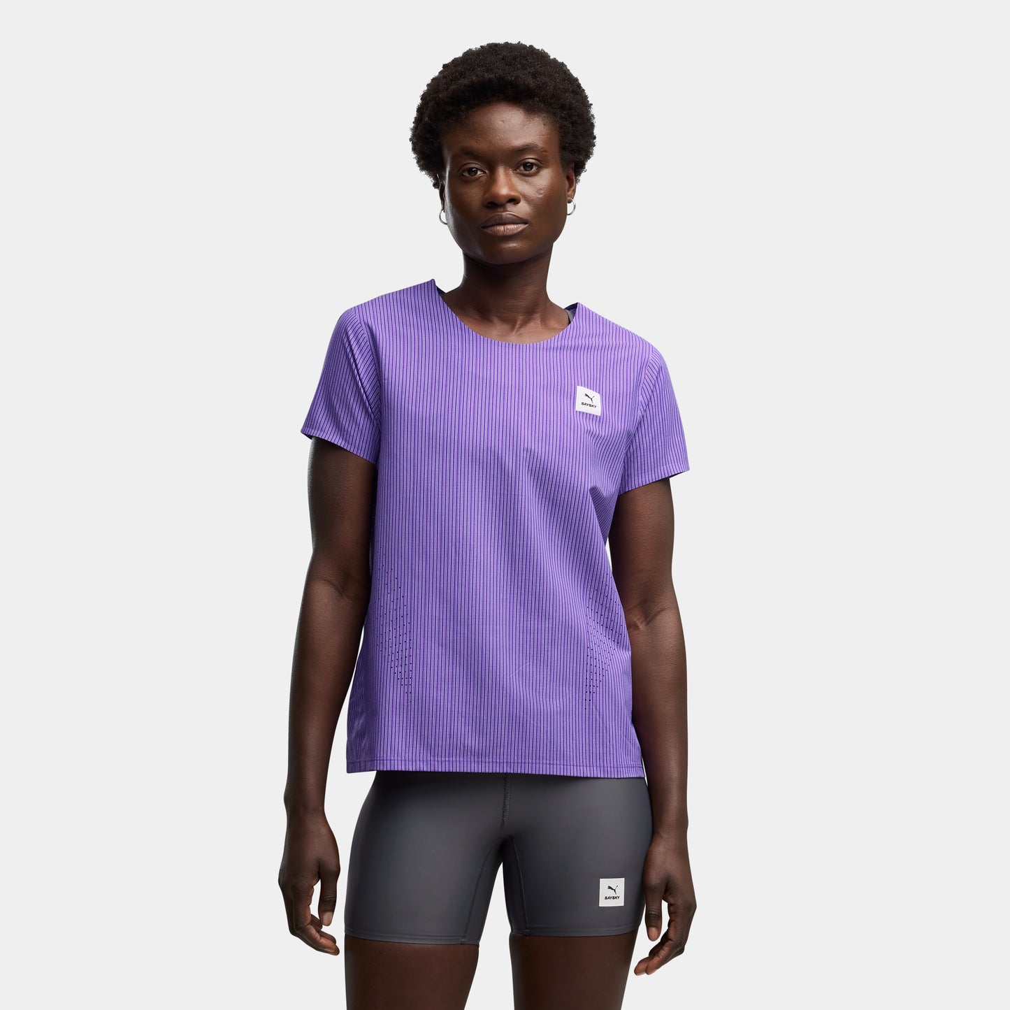 ランニングTシャツ P52901899 W Puma X SAYSKY Ultraweave Short Sleeve - Ultra Purple [レディーズ]