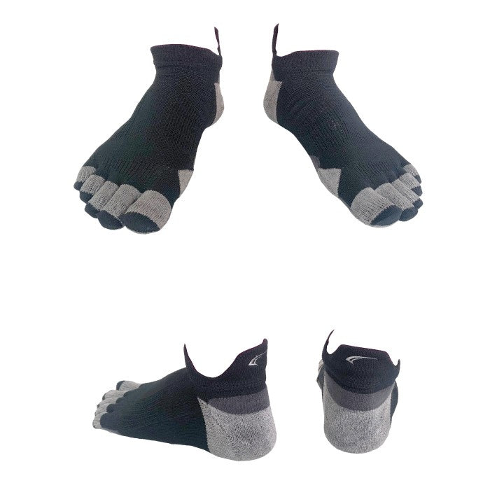 ランニングソックス（5本指） FXR043BLK ランニング用3Dソックス 5本指キティウス - Black [ユニセックス]