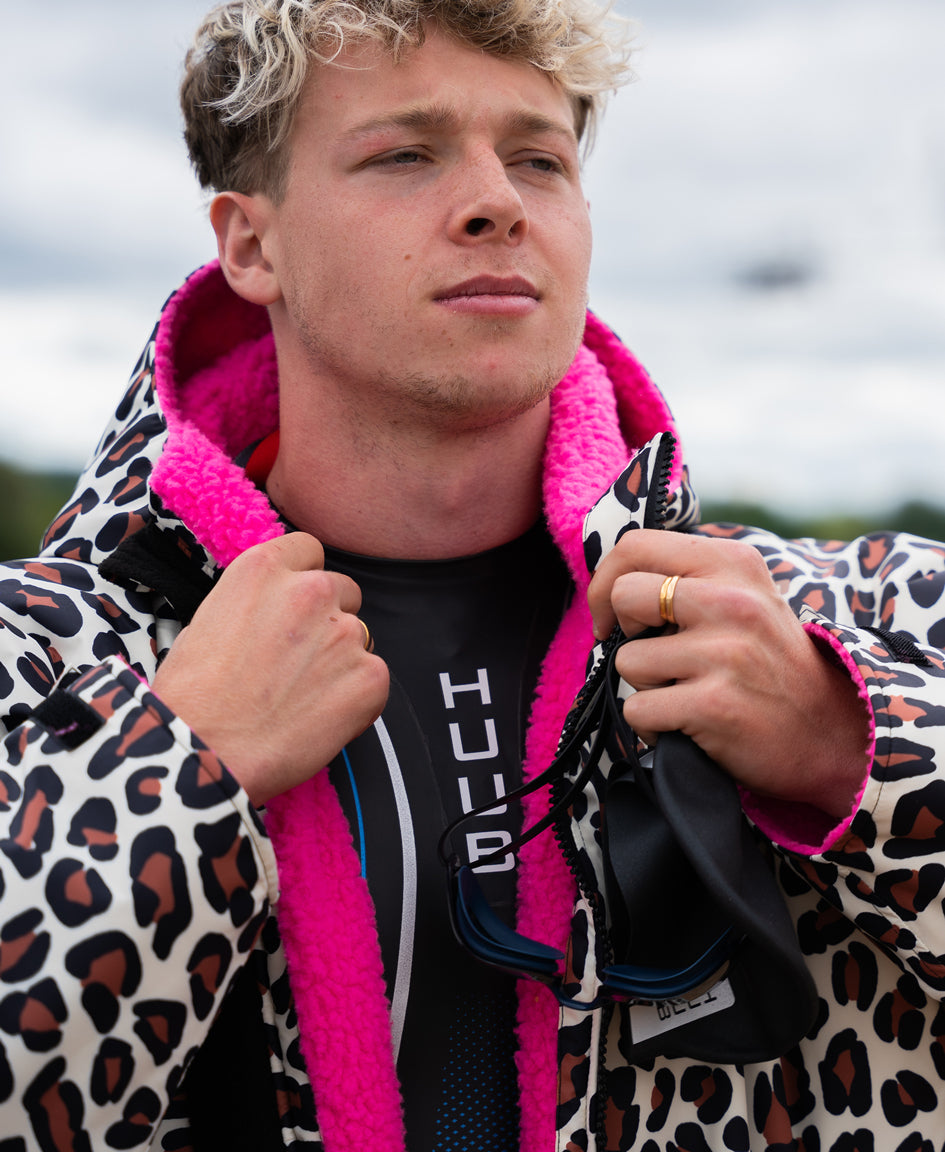 ローブ CRLP HUUB Changing Robe - Leopard/Pink [ユニセックス]