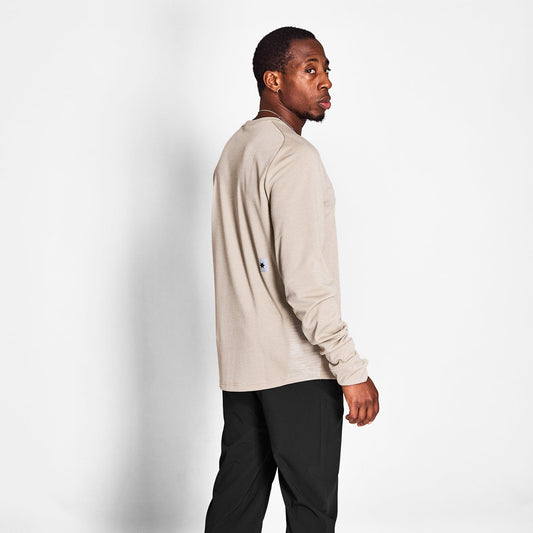 ランニングTシャツ（ロングスリーブ） NMRLS60c8003 Clean Flow Long Sleeve - Beige Melange [メンズ]