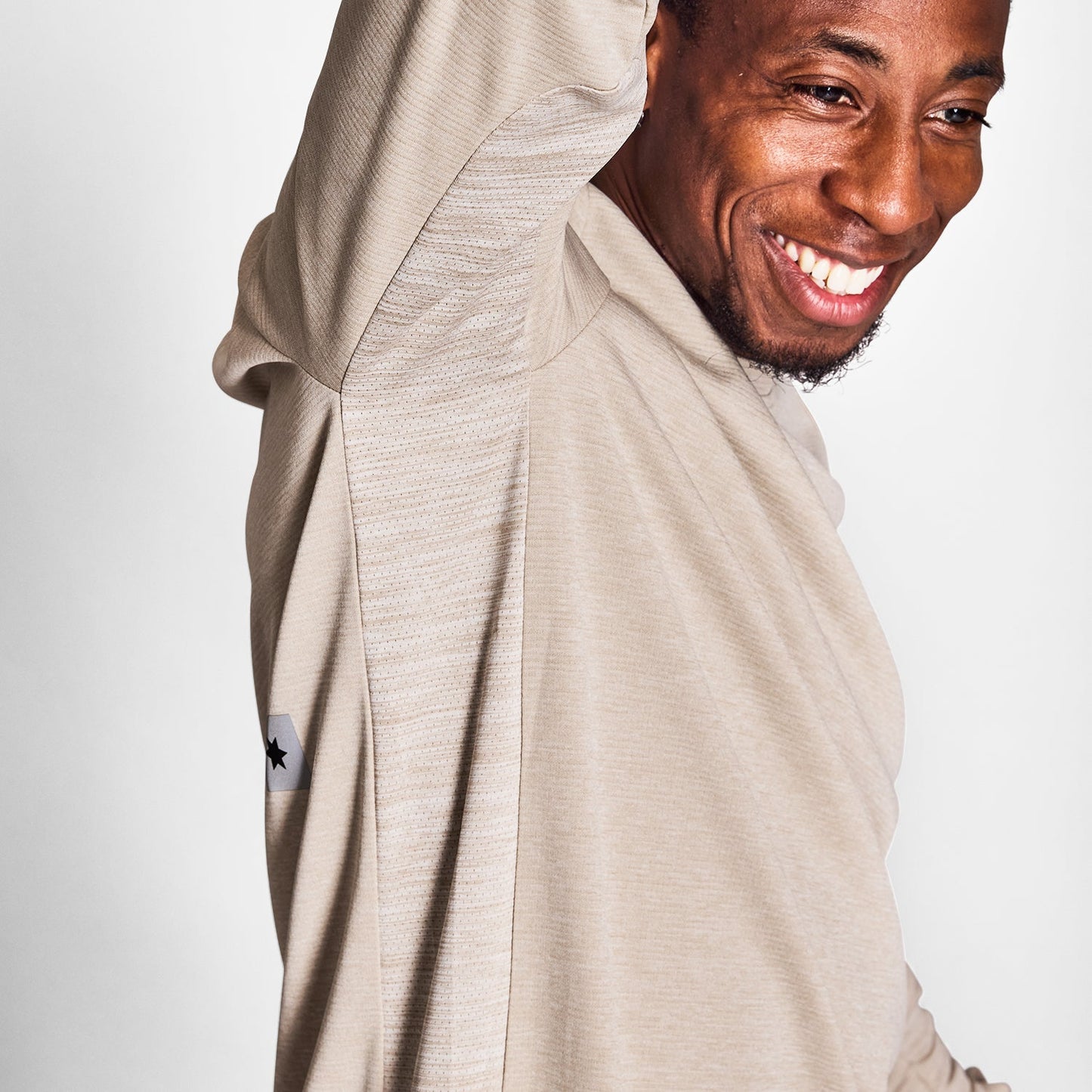 ランニングTシャツ（ロングスリーブ） NMRLS60c8003 Clean Flow Long Sleeve - Beige Melange [メンズ]