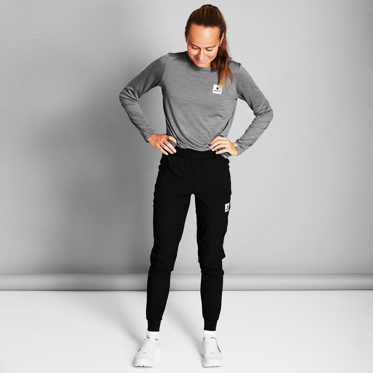 ランニングTシャツ（ロングスリーブ） XWRLS20c6004 Wmns Clean Pace Long Sleeve - Grey [レディーズ]