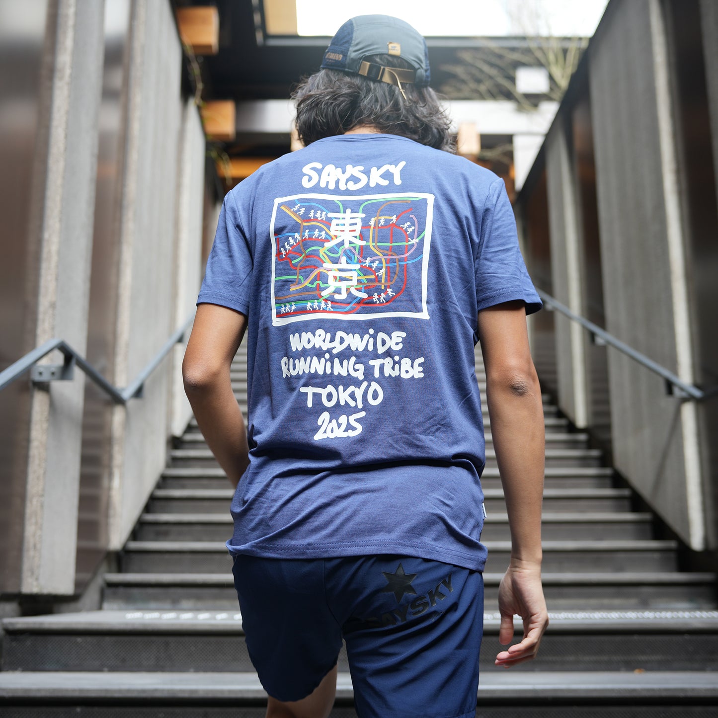ランニングTシャツ ZMRSS26c2007 Pace Tokyo 2025 T-shirt - Blue [メンズ]