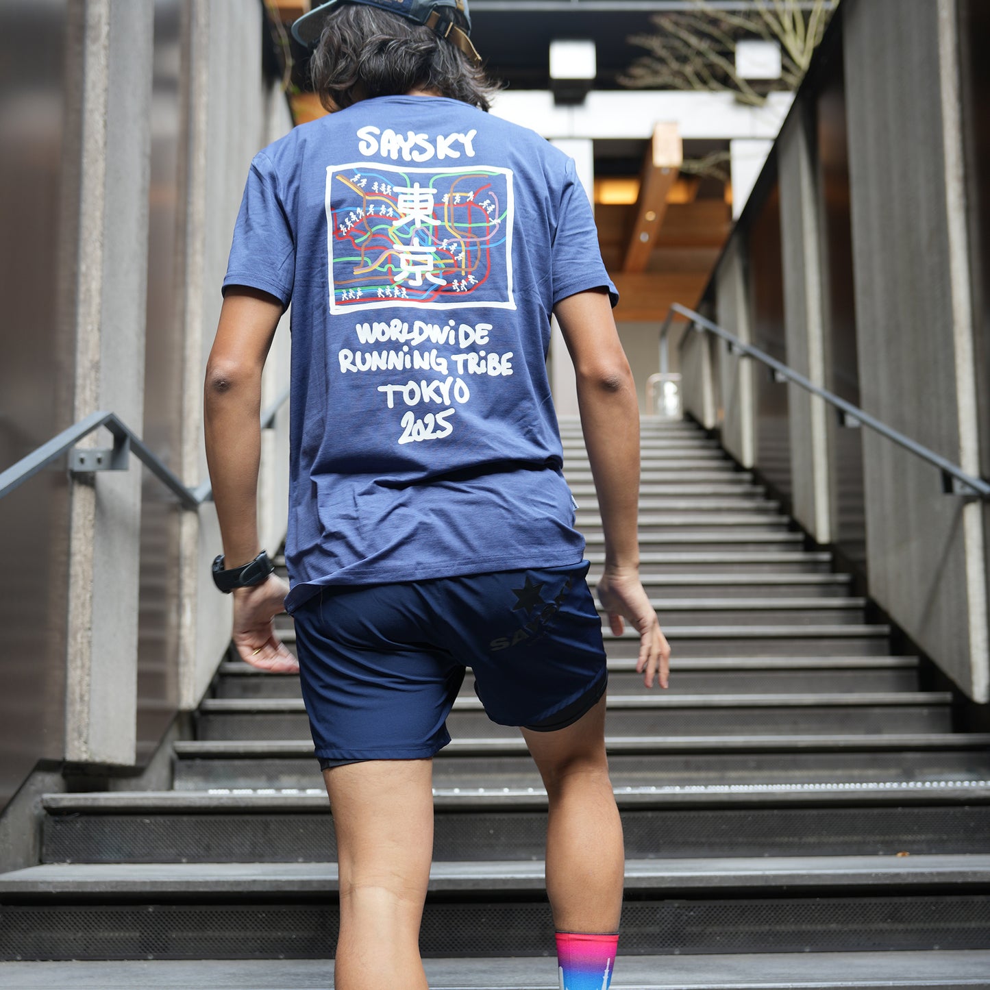 ランニングTシャツ ZMRSS26c2007 Pace Tokyo 2025 T-shirt - Blue [メンズ]