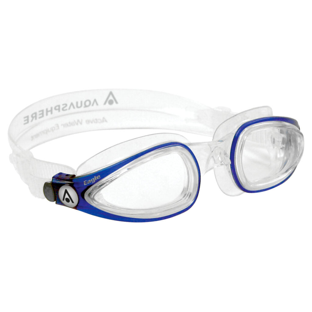 スイムゴーグル AQAS-197630 Eagle Goggle イーグル 度付きレンズ対応ゴーグル - Deep Blue/Clear/Clear Lens [ユニセックス]