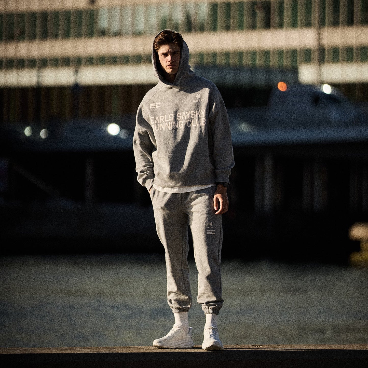 スウェットパーカー ZMLHO01c6005 Earls X SAYSKY Hoodie - Grey Melange [メンズ]