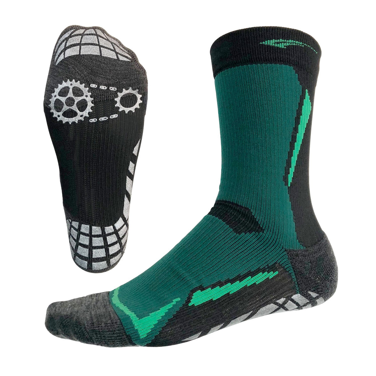 自転車競技用ソックス FXB112FGR 3dsox ウインターバイク スクード - Forest Green [ユニセックス]