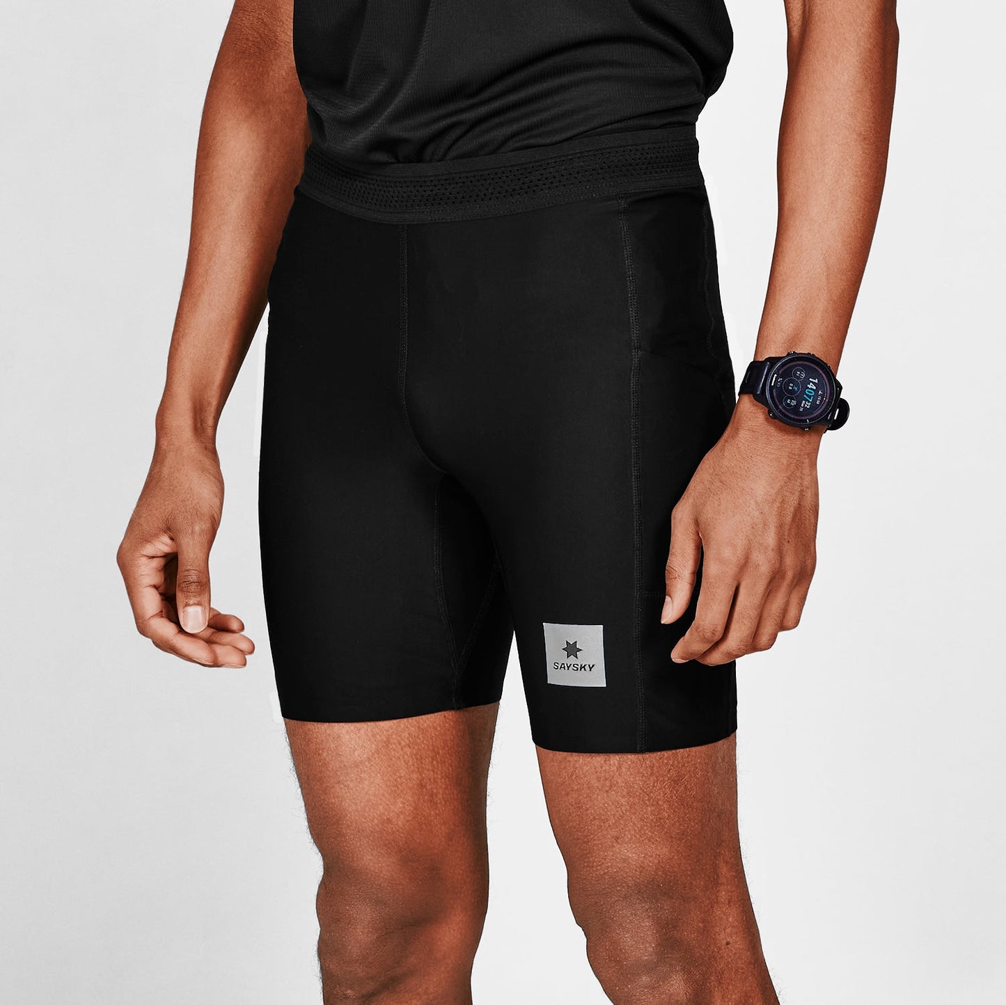 ランニングタイツ XMRST60c901 Flow+ Race Short Tights 7inch - Black [メンズ]