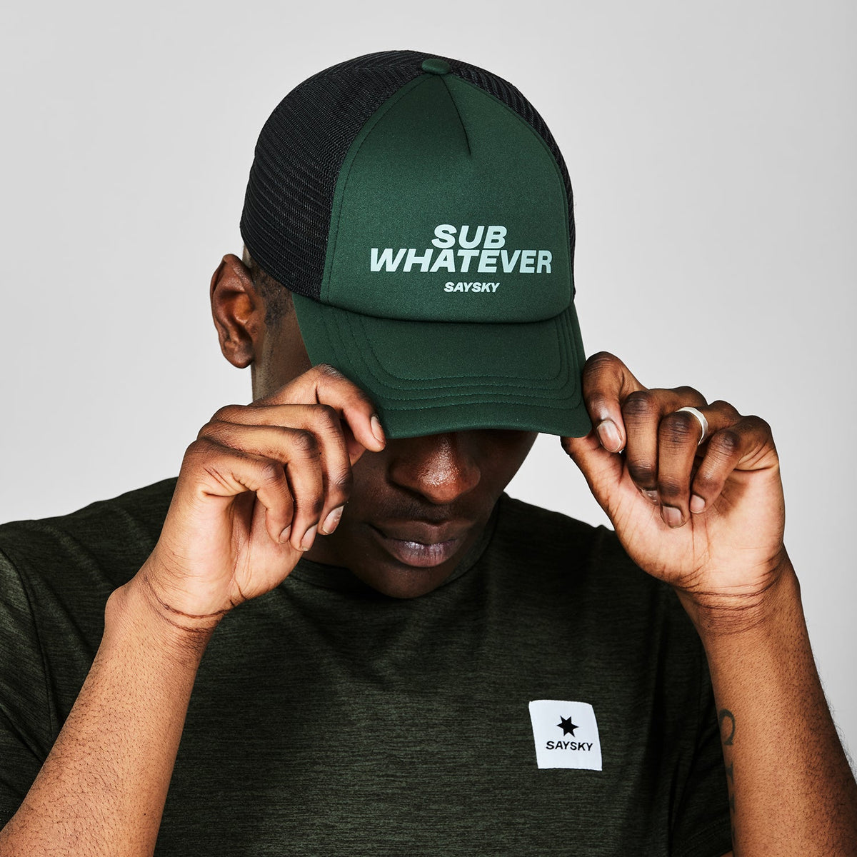 ランニングキャップ NUACA401c301 Trucker Cloud Cap - Green [ユニセックス]