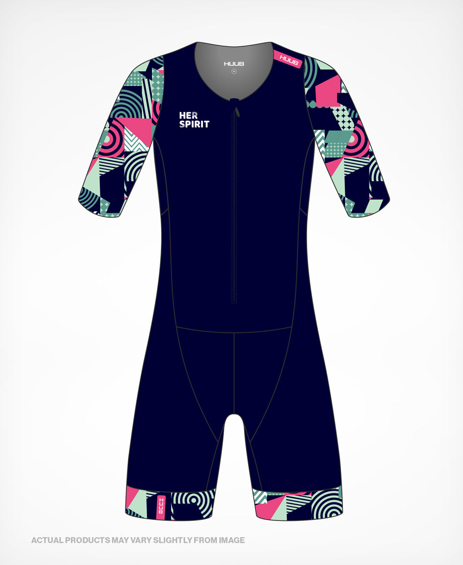トライアスロンスーツ HERSLCSB Her Spirit Long Course Tri Suit - Navy/Bands [レディーズ]