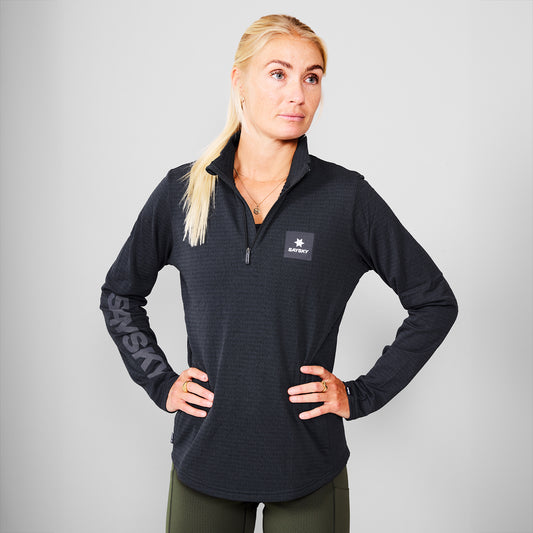 ランニングフリース KWRFL03c9001 Wmns Blaze Half Zip Light-weight Fleece - Black [レディーズ]