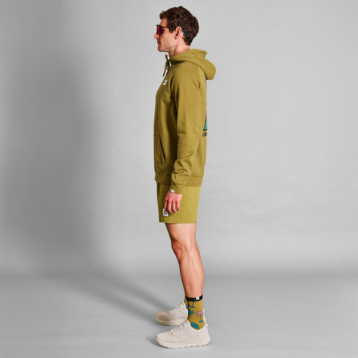 スウェットパーカー LMLHO01c405 Flower Hoodie - Yellow [メンズ]