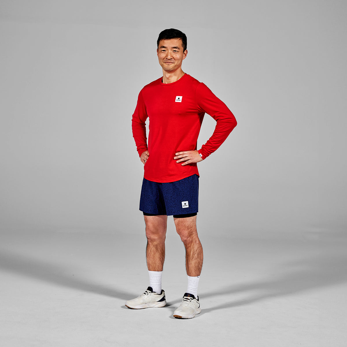ランニングTシャツ（ロングスリーブ） LMRLS01c5004 Clean Pace Long Sleeve - Red [メンズ]