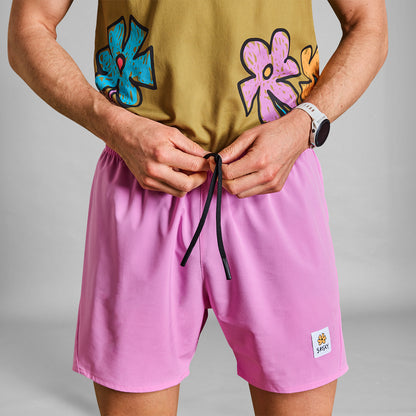 ランニングショーツ LMRSH04c504 Flower Pace Shorts 5inch - Pink [メンズ]