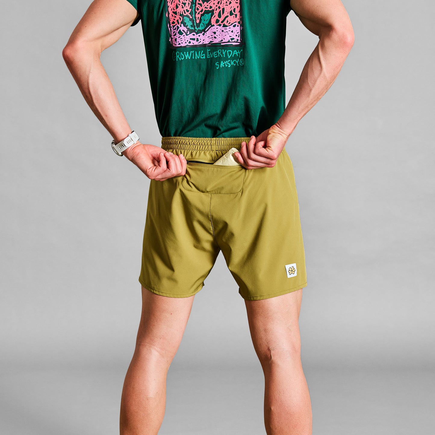 ランニングショーツ LMRSH05c405 Flower Pace Shorts 5inch - Yellow [メンズ]