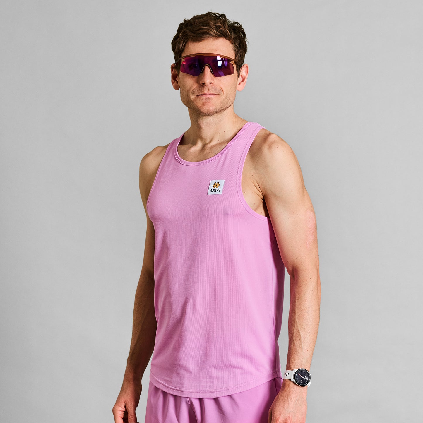 レースシングレット LMRSI05c504 Flower Combat Singlet - Pink [メンズ]