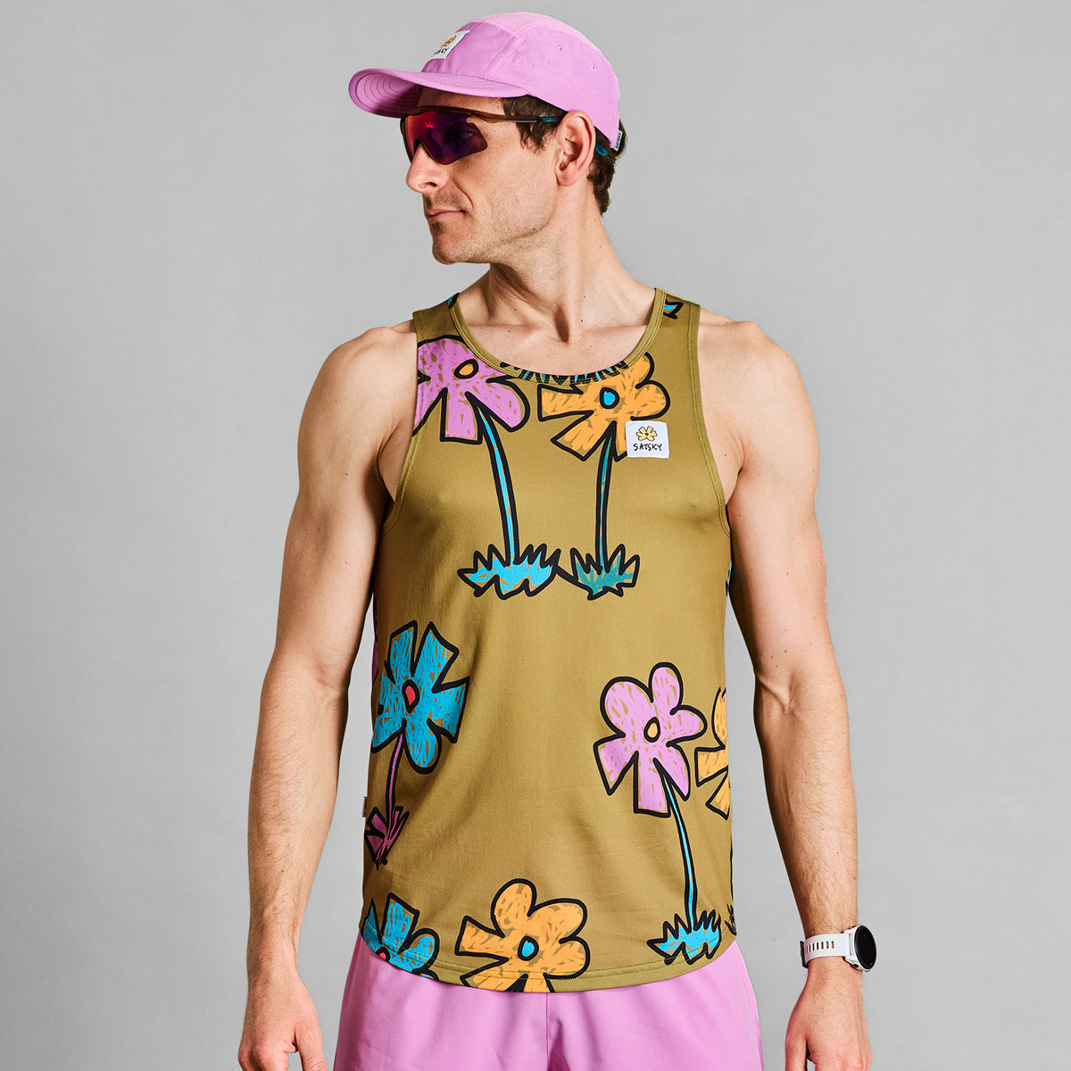 レースシングレット LMRSI06c1017 Flower Combat Singlet - Yellow [メンズ]