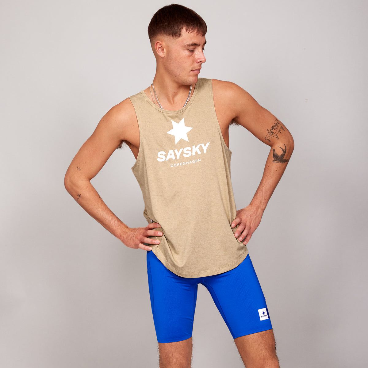 レースシングレット LMRSI30c8001 Logo Combat Singlet - Sand Beige [メンズ]