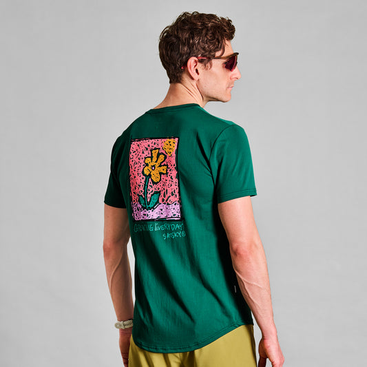 ランニングTシャツ LMRSS06c305 Flower Combat T-shirt - Green [メンズ]