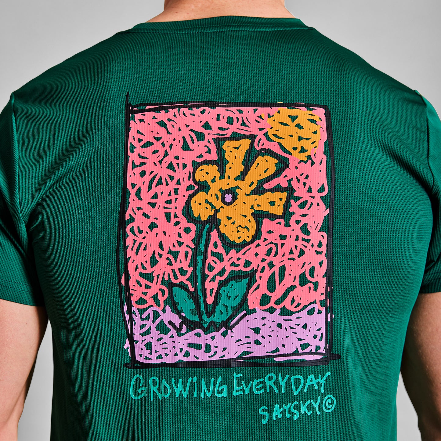 ランニングTシャツ LMRSS06c305 Flower Combat T-shirt - Green [メンズ]