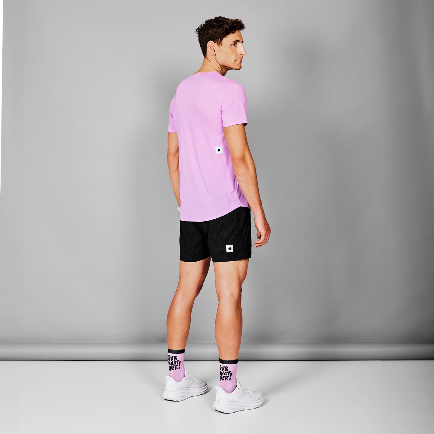 ランニングTシャツ LMRSS60c504 Logo Flow T-shirt - Pink [メンズ]