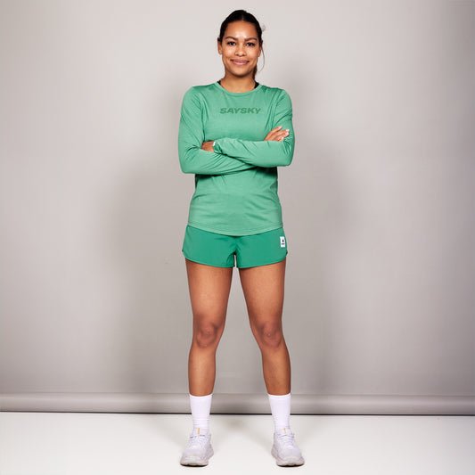 【サンプル】ランニングショーツ S-LWRSH24c304-XS Wmns Pace Shorts 3inch - Green [レディーズ]