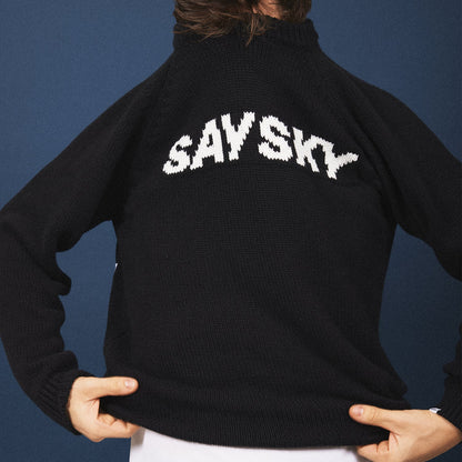 ニット LMLKW02c901 Logo Knitted Crew Neck - Black [ユニセックス]