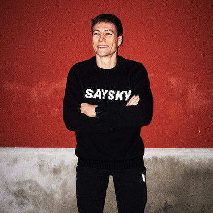 ニット LMLKW02c901 Logo Knitted Crew Neck - Black [ユニセックス]